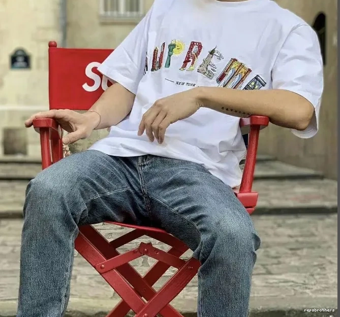 Rainbow XL Logo Embroidery Arc White sleeved Black M L City and Arc 19SS City S Tee T-shirt Short 0516